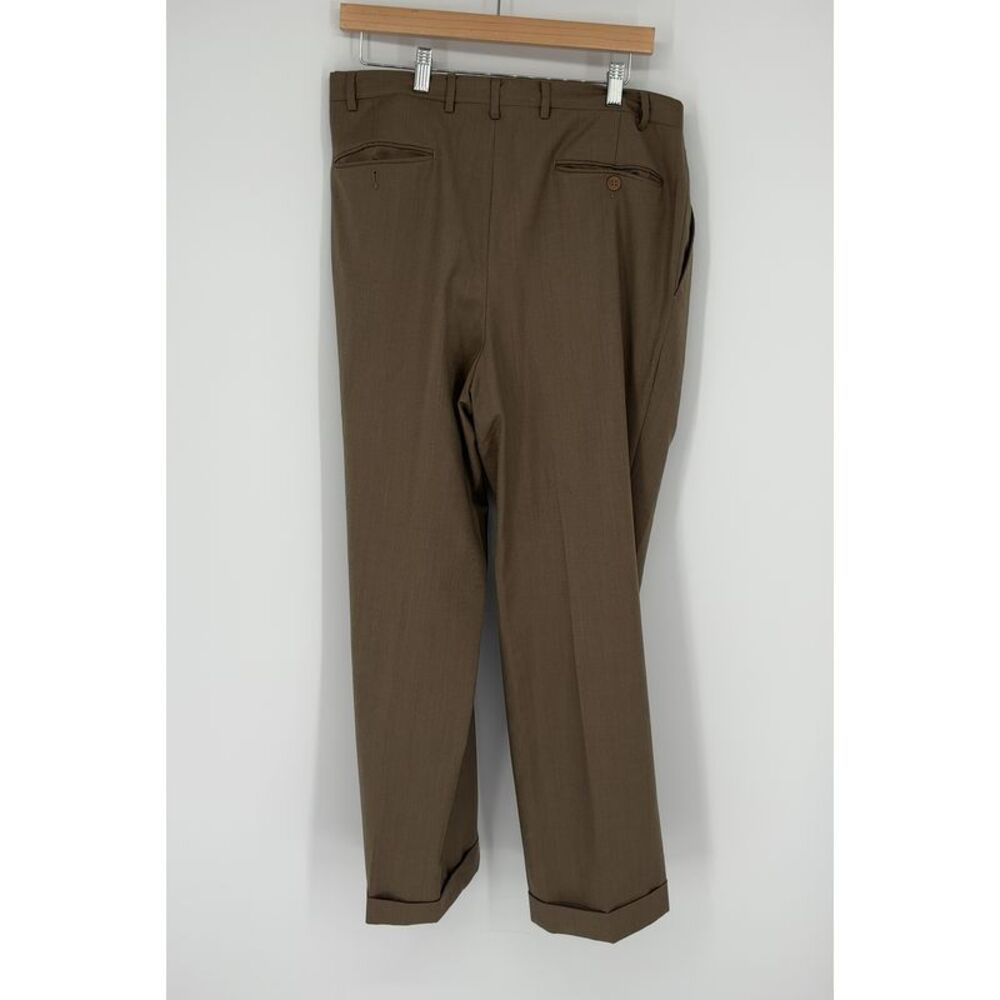 Canali Brown Wool Dress Pants